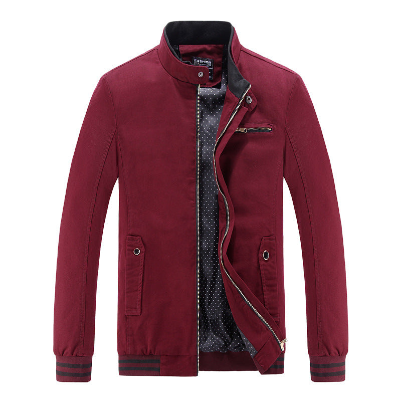 Herren Outdoor Jacke Modern mit Stehkragen und Taschen