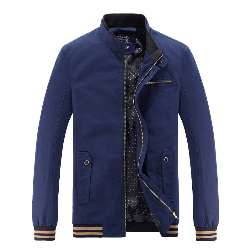 Herren Jacke Stehkragen Taschen Modisch Urban