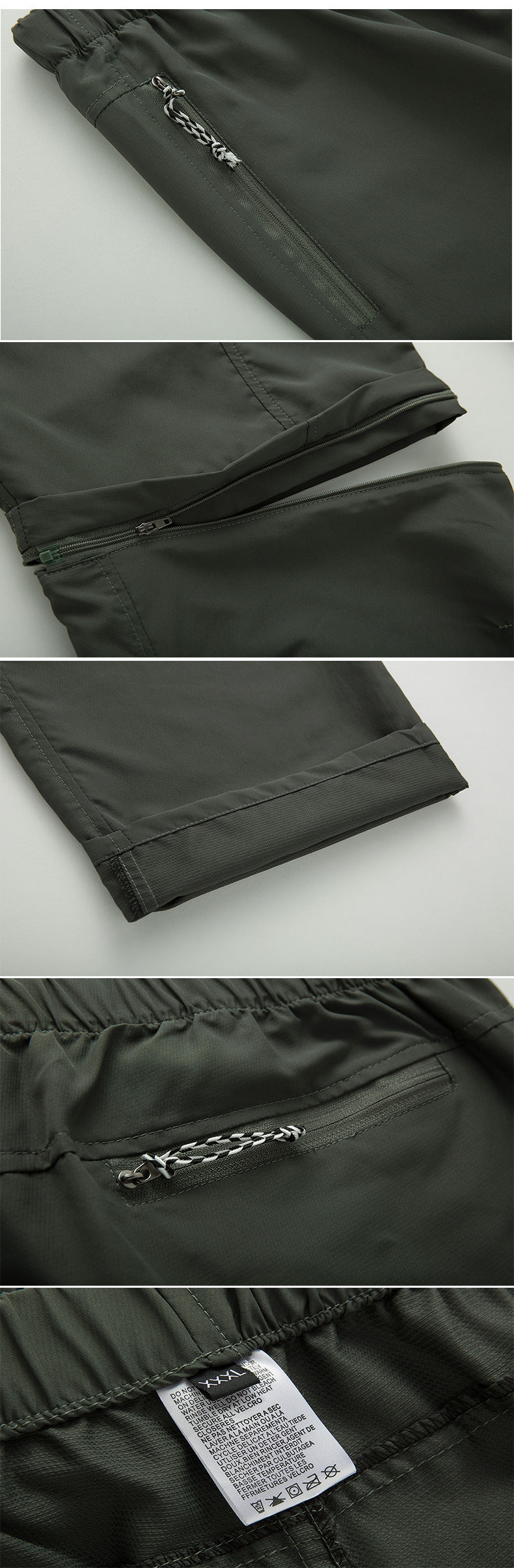 Wanderhose Herren 2 in 1 Robust Wasserfest