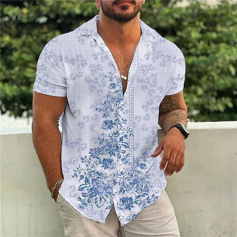 Herren Freizeithemd Modern Stylisch Leger