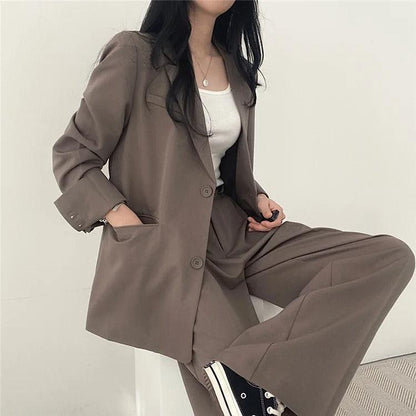Damen Anzug Set Maßgeschneidert Langblazer Elegant