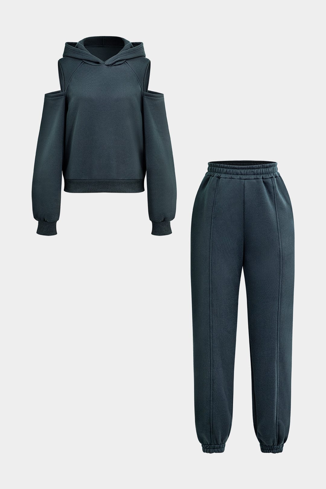 Sportliches Hoodie-Set Damen Cut-Outs Trendy - BerlinGlamour