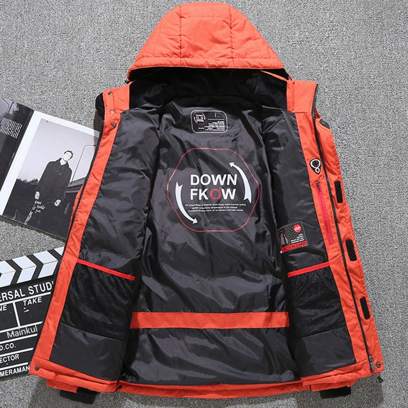 Herren Winterjacke Warm Isoliert Modern
