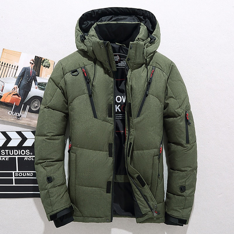 Herren Winterjacke Warm Isoliert Modern