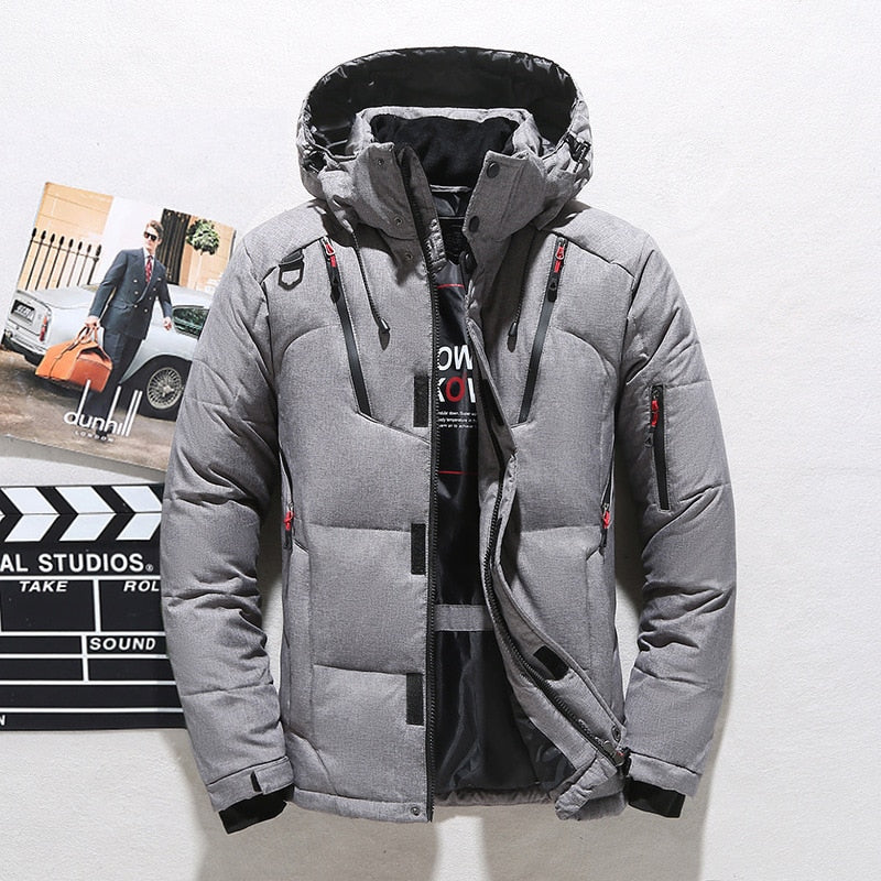 Herren Winterjacke Warm Isoliert Modern