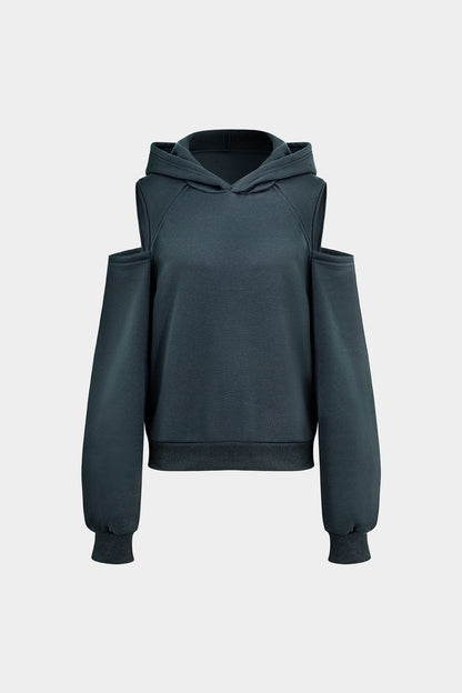Sportliches Hoodie-Set Damen Cut-Outs Trendy