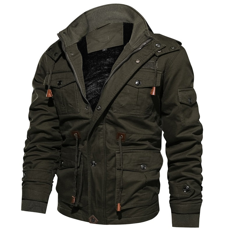 Gefütterter Militärmantel Herren Warm Winter - BerlinGlamour
