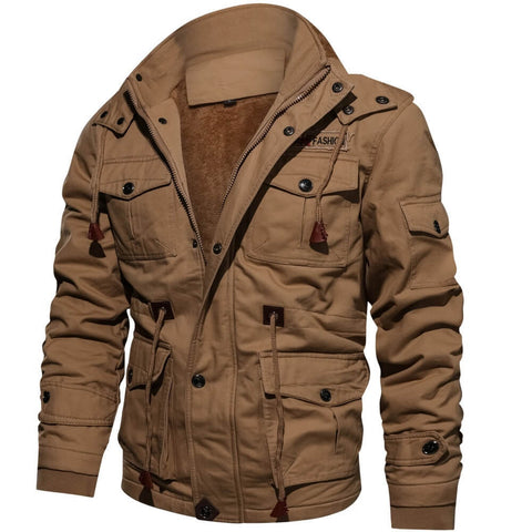 Gefütterter Militärmantel Herren Warm Winter