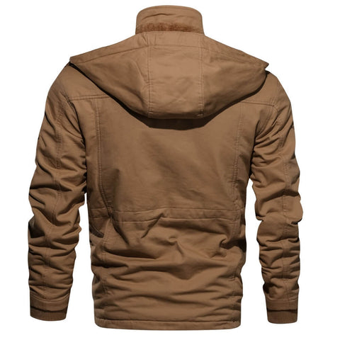 Gefütterter Militärmantel Herren Warm Winter