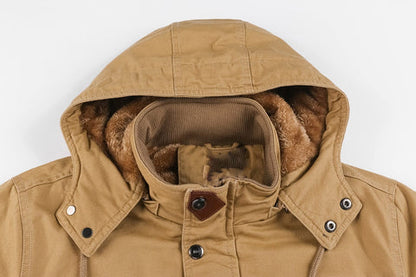 Gefütterter Militärmantel Herren Warm Winter