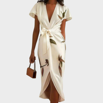 Elegantes Wickelkleid Damen Schlicht Modern
