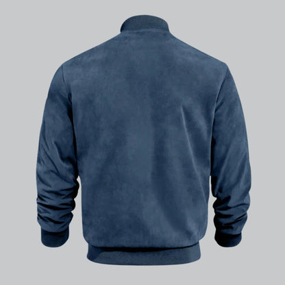 Männer Bomberjacke Leder Modern
