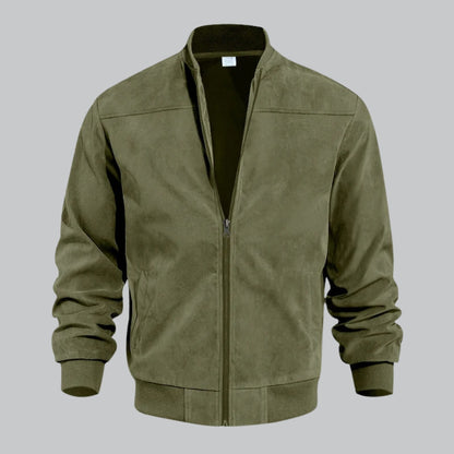Männer Bomberjacke Leder Modern