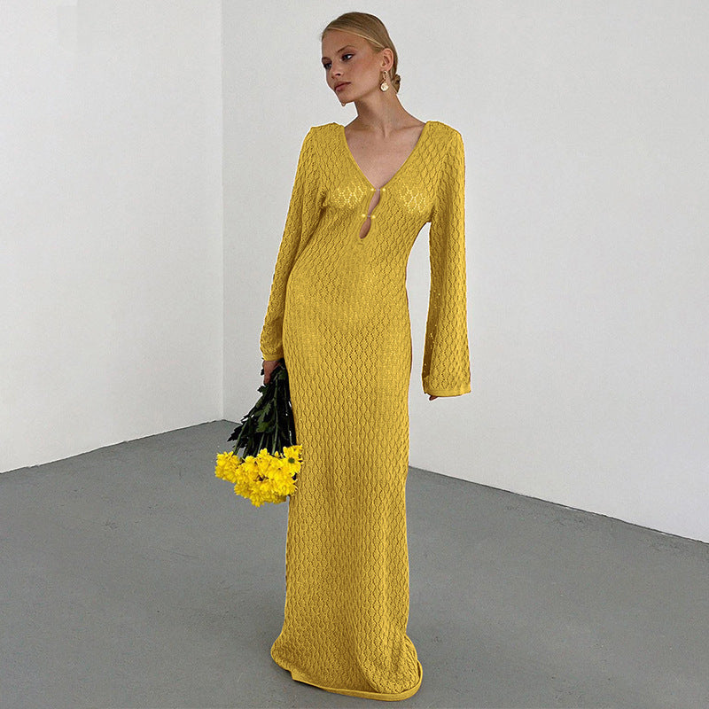 Strandtaugliches Lochmuster-Strickkleid Diana