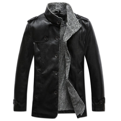 Lederjacke Herren Modisch Warm Fleece Schnitt - BerlinGlamour