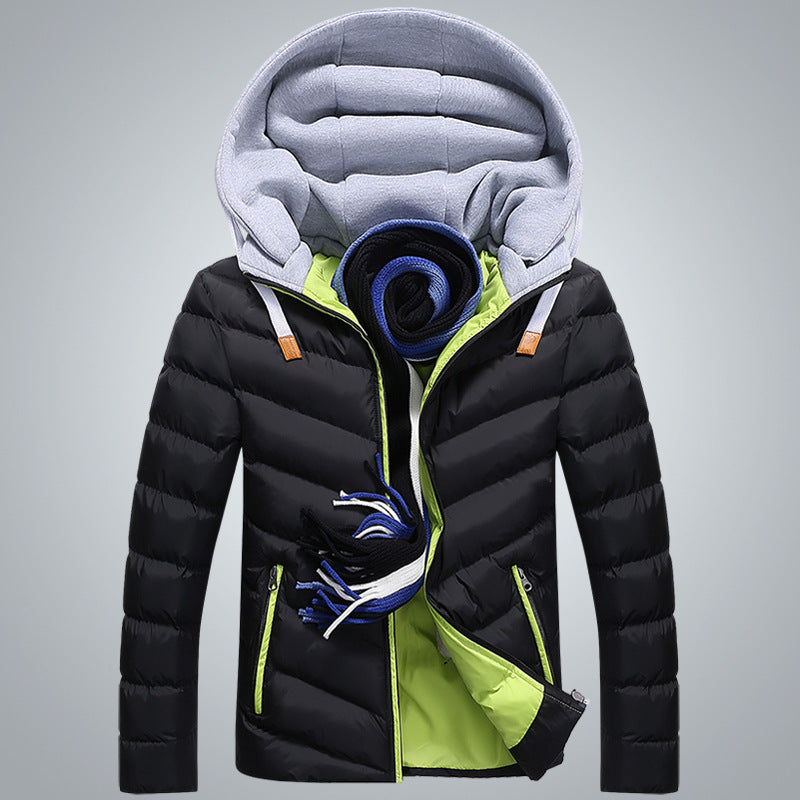 Herren Winterjacke Gefüttert Warm Isoliert Kapuzenjacke