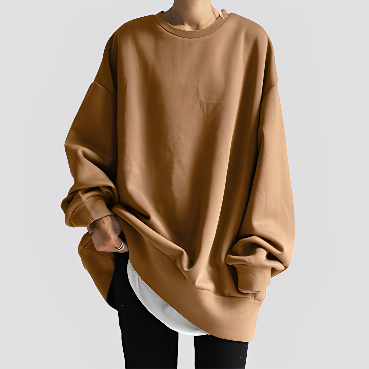 Damen Oversize Pullover Modern Großzügig