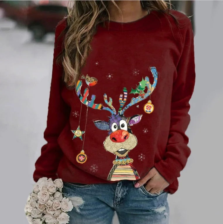 Weihnachtspullover von BerlinGlamour mit Rundhalsausschnitt