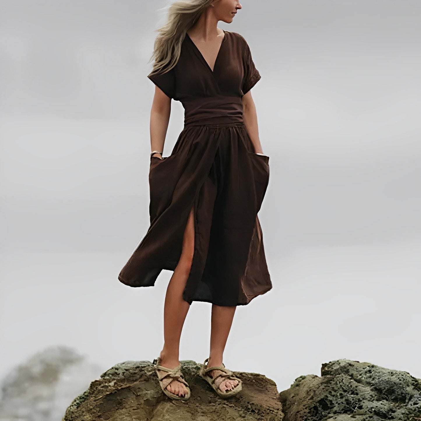 Leichtes Leinenkleid von BerlinGlamour für Damen