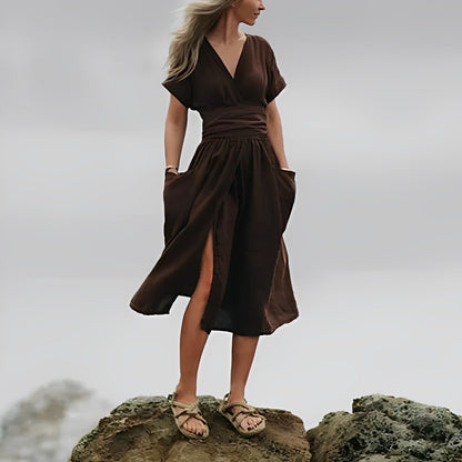 Leichtes Leinenkleid von BerlinGlamour für Damen