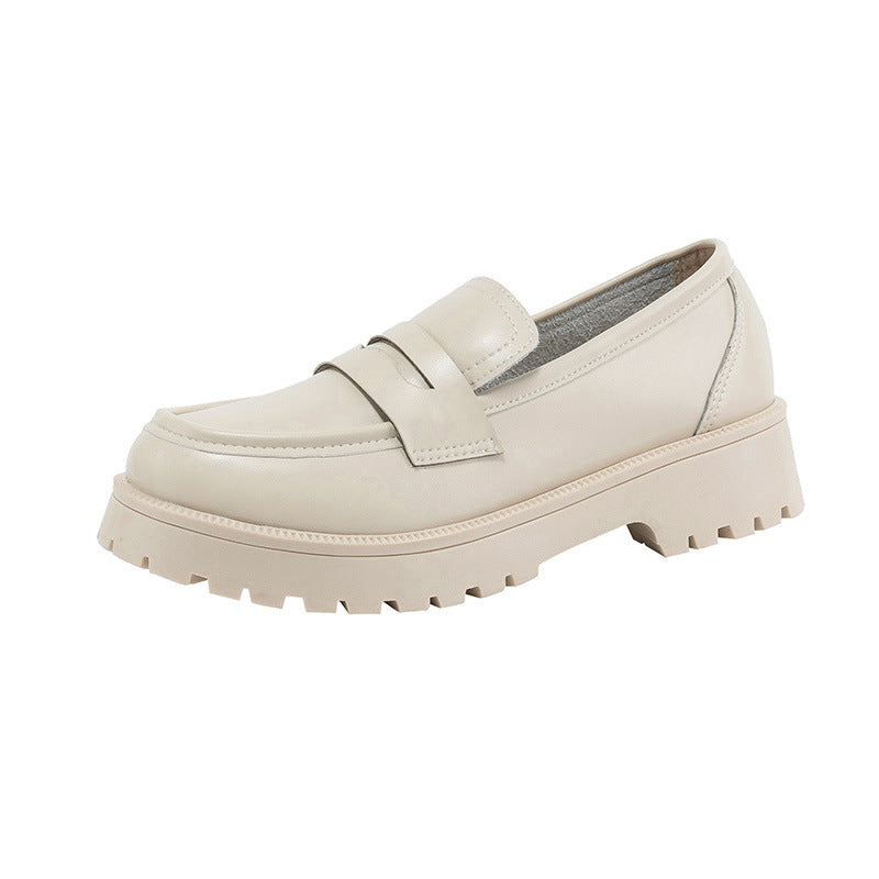 Damen Stiefel Britischer Stil Echtes Leder Plattformschuhe