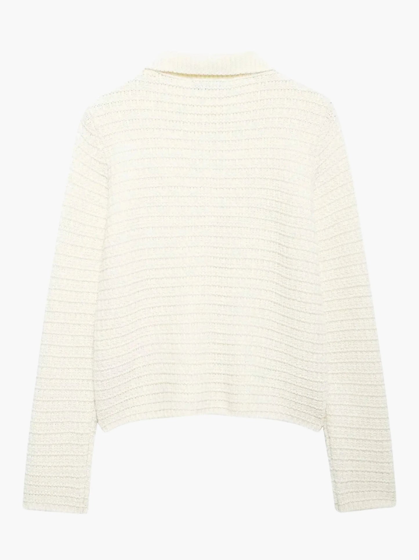 Strickjacke Damen Texturiert Knopfleiste Modern