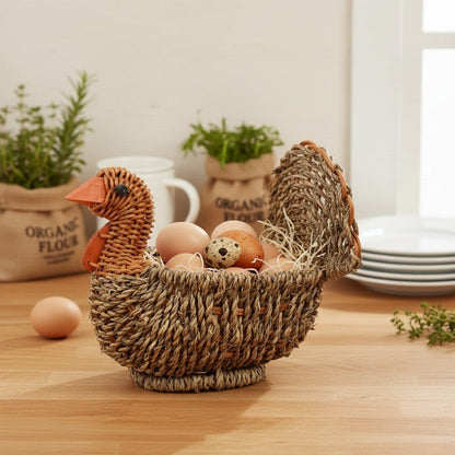 Handgefertigter Wicker Korb Truthahn Form Dekorativ