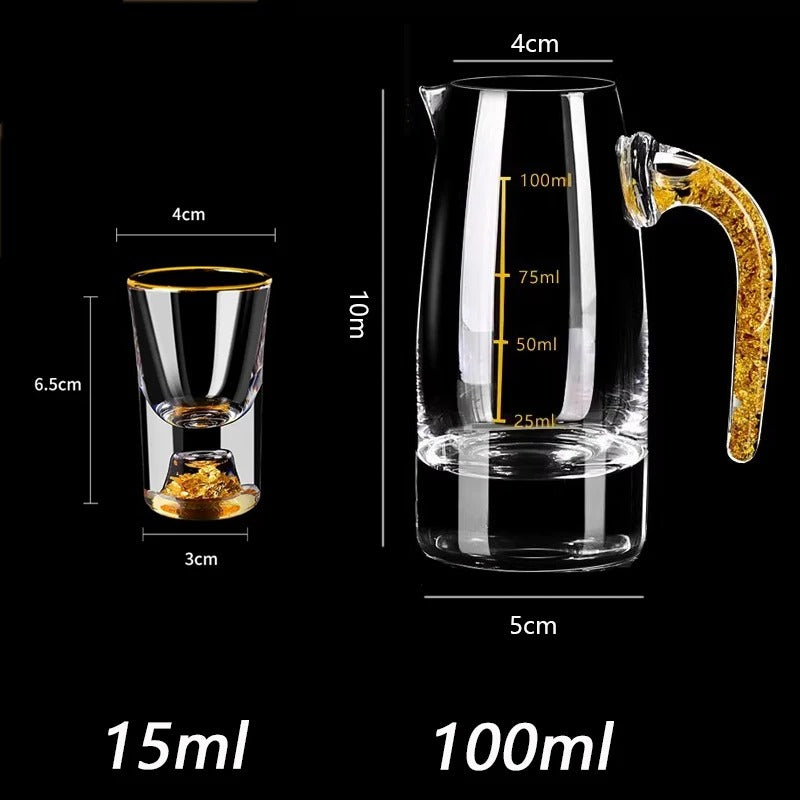 Luxus Trinkglas-Set Gold Handgefertigt Elegantes Design