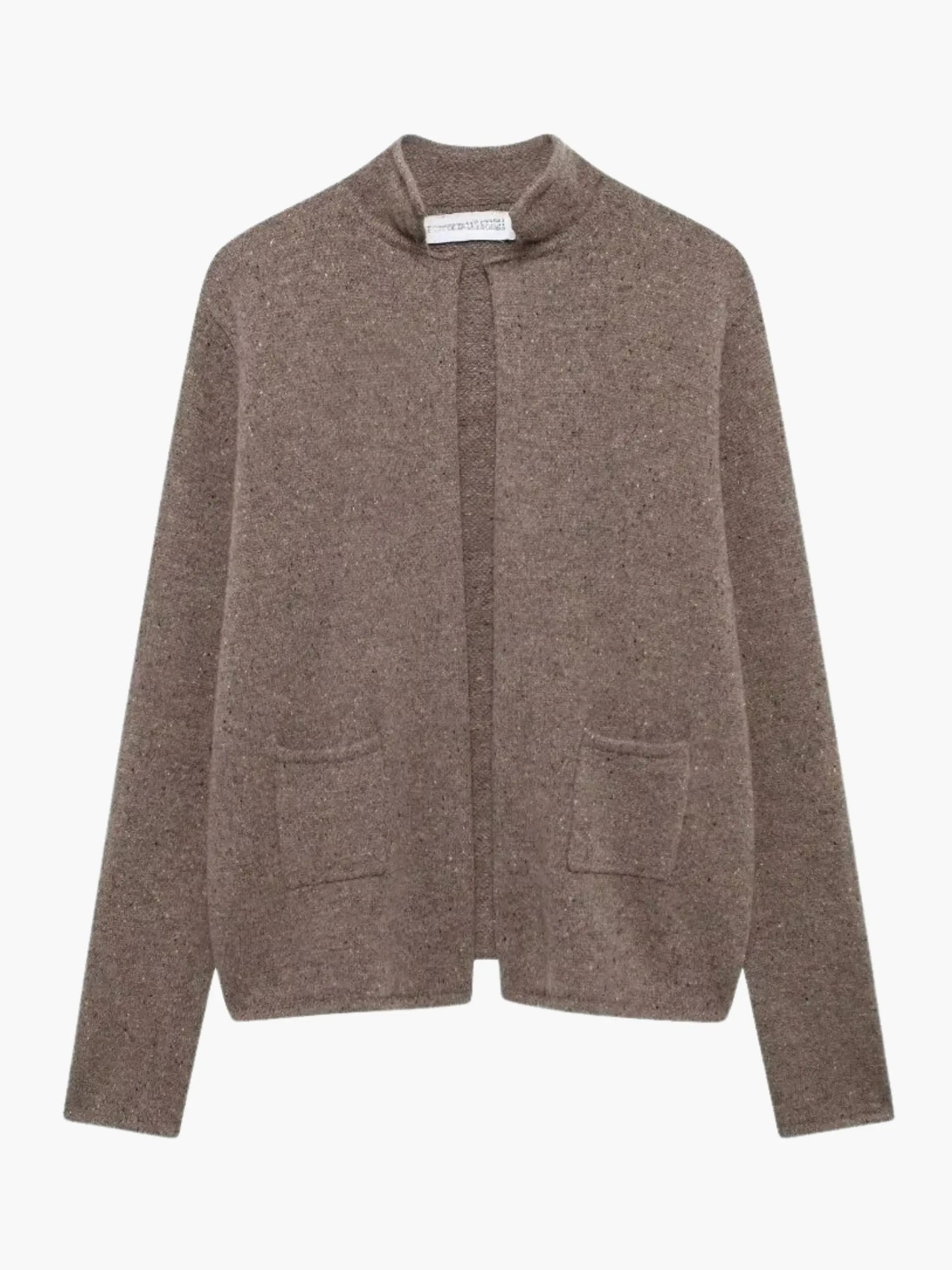 Strickjacke Damen Offener Vorderseite Hochkragen - BerlinGlamour