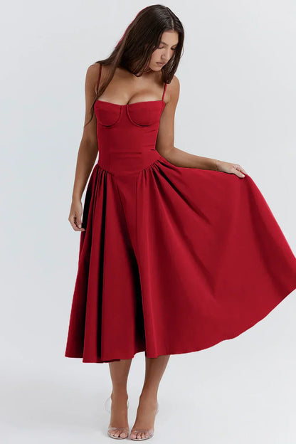 Ärmelloses Korsett Kleid Mit figurbetontem Schnitt