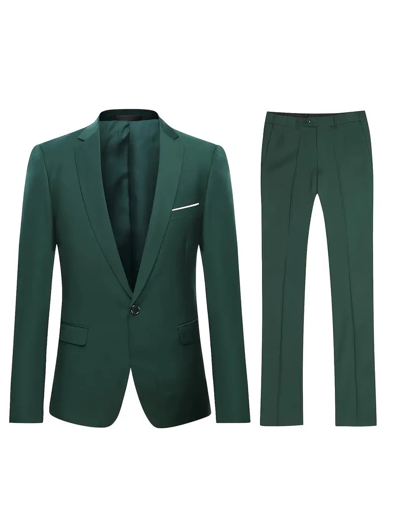 Herrenanzug Zweiteiler Klassisch Business Blazer Hose