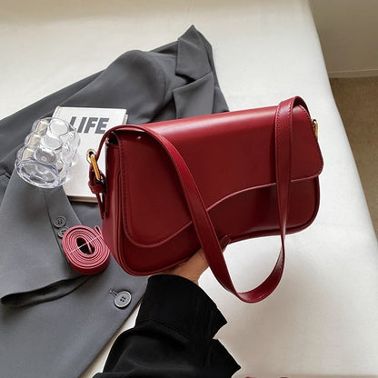 Kleine Damen Schultertasche Elegante Leder