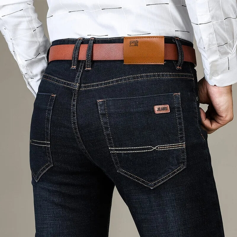 Herren Jeanshose Slim Fit Modern Schwarze Hose