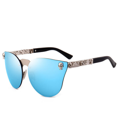 Skull Sonnenbrille Metall Schwarz Edel - BerlinGlamour