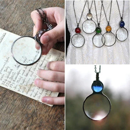 Loupenhalskette Vergrößerungskette Schmuck Geschenk