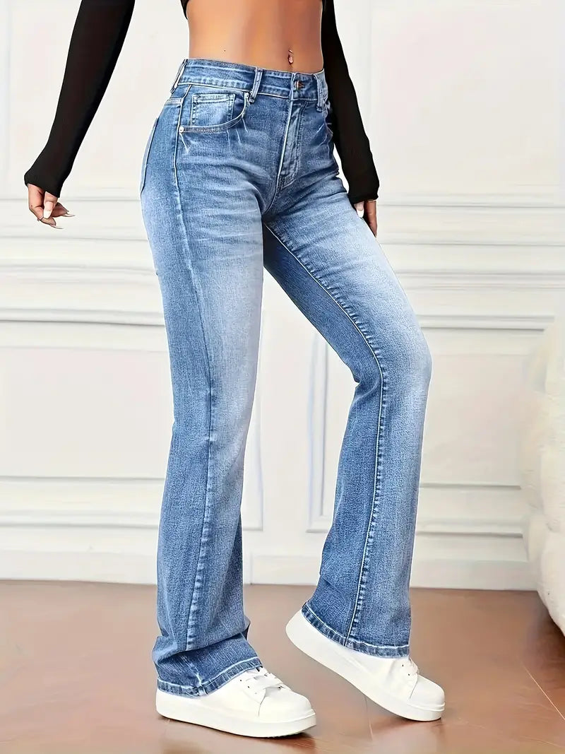 Stretch Flared Jeans Damen Fashion