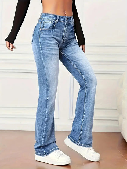Stretch Flared Jeans Damen Fashion