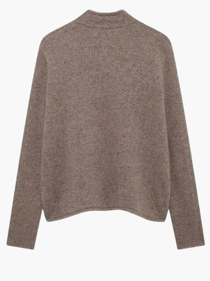 Strickjacke Damen Offener Vorderseite Hochkragen
