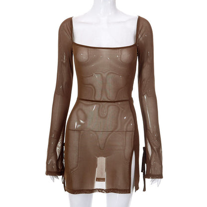 Elegantes Damenkleid Rebecca mit Schlitz