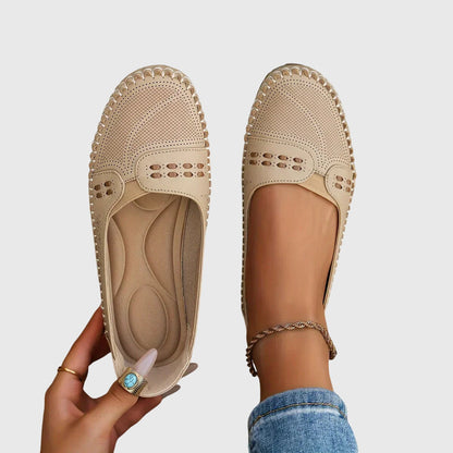Damen Loafer Schuhe Lässig Perforiert Bequem - BerlinGlamour