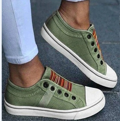 Frauen Turnschuhe Bequem Canvas Sneaker Schuhe