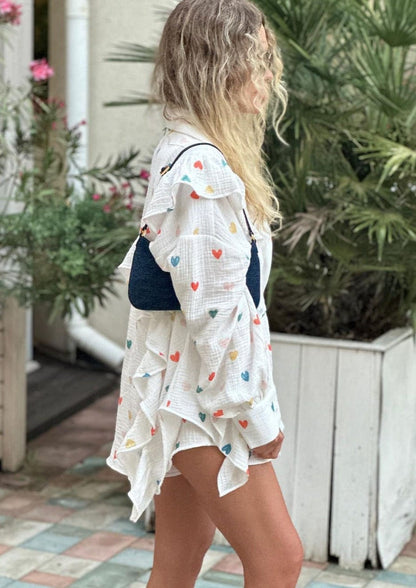 Herz-Print Zweiteiler Sommeroutfit Damen