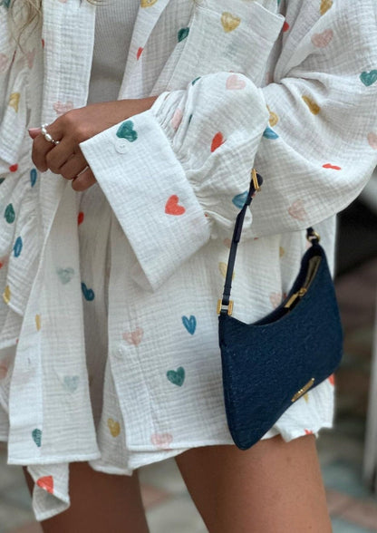 Herz-Print Zweiteiler Sommeroutfit Damen