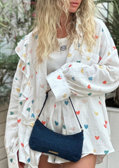 Herz-Print Zweiteiler Sommeroutfit Damen