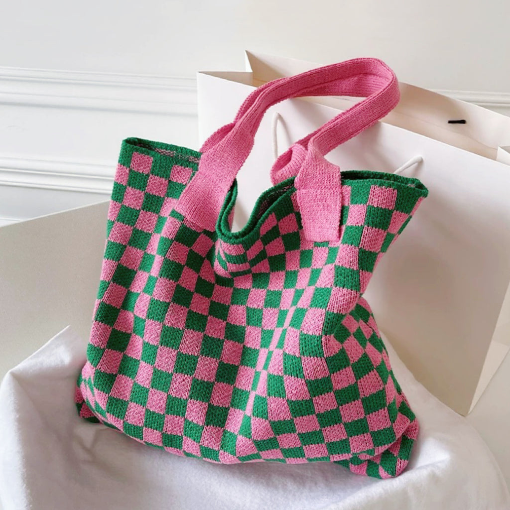 Stylische Strick-Tragetasche Damen