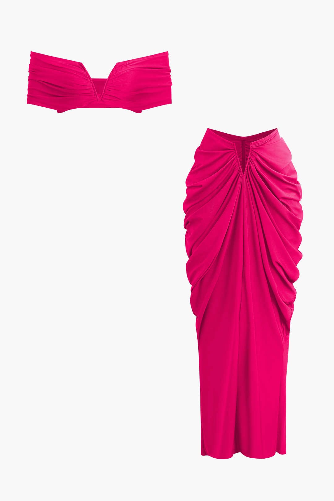 Elegantes Off-Shoulder-Set mit Drapierung Damen