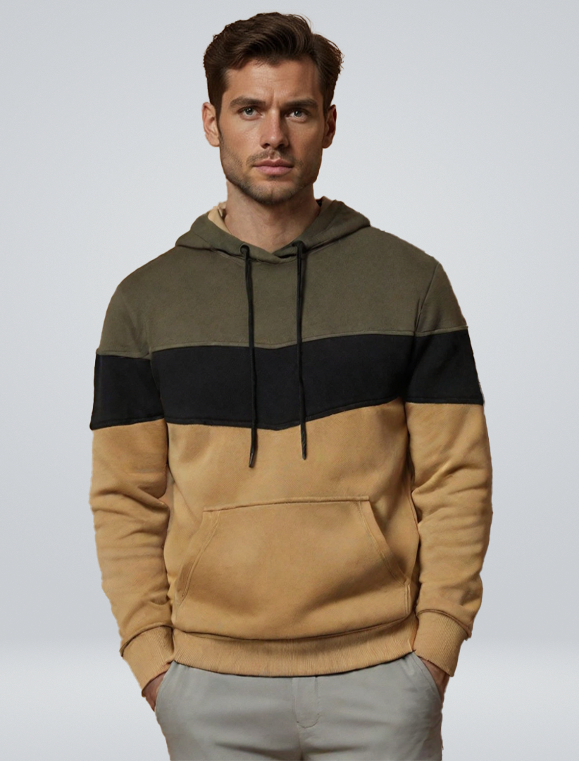 Patchwork Pullover Herren Baumwolle Modern - BerlinGlamour