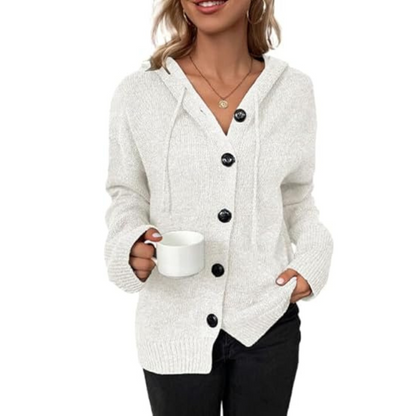 Damenschal Cardigan Strick mit Knöpfen Modern