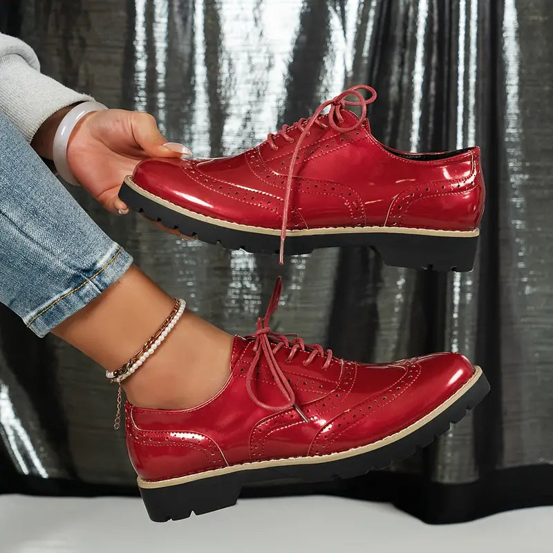 Elegante Frauen Lederschuhe Hochglanz - BerlinGlamour