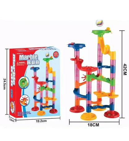 Murmelbahn Spielset Säulen Baustein Set für Kinder